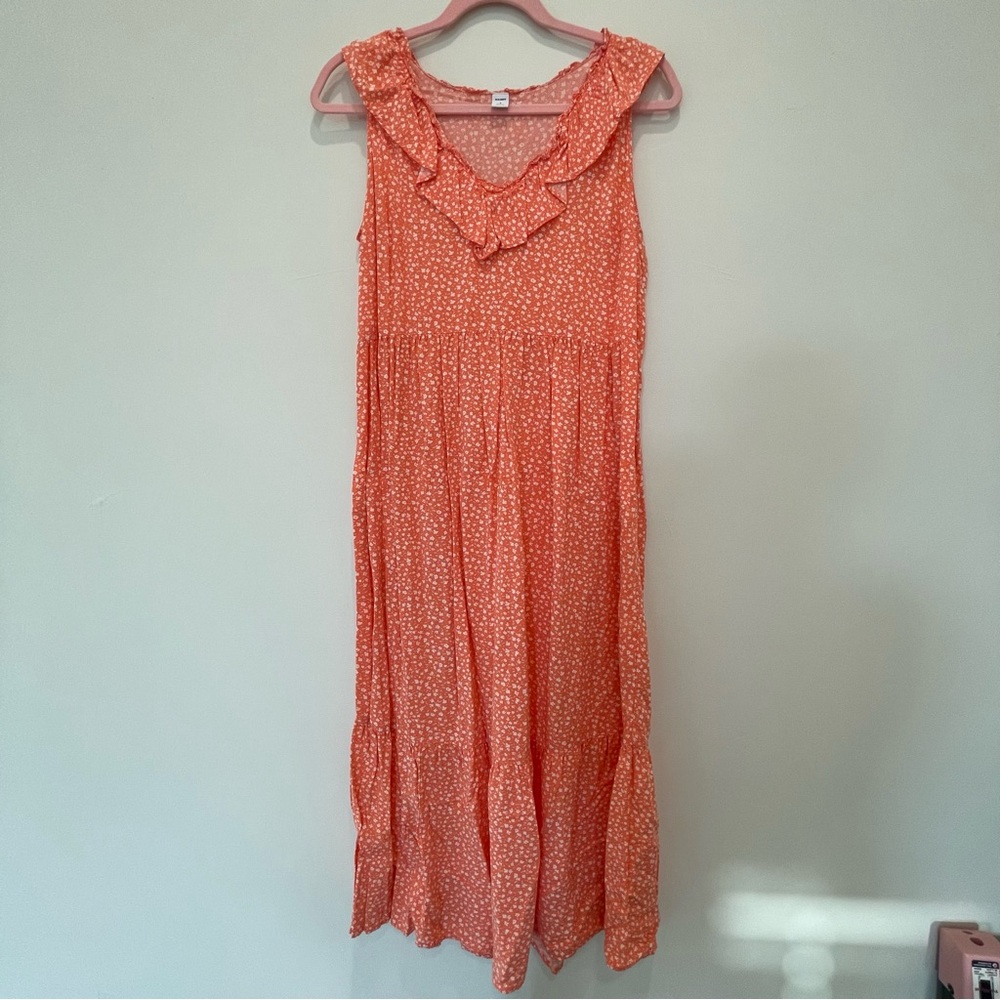 Old Navy Ruffle V Neck Sleeveless Ditsy Floral Dress - S